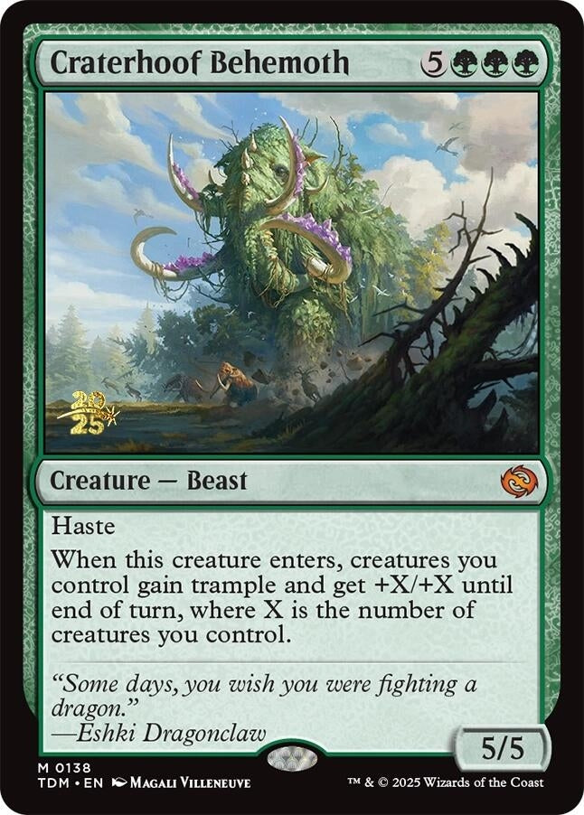 Image for Craterhoof Behemoth (Prerelease Cards) (138) - Magic: The Gathering