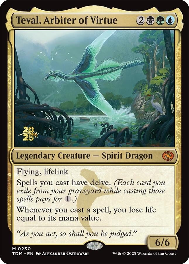 Image for Teval, Arbiter of Virtue (Prerelease Cards) (230) - Magic: The Gathering