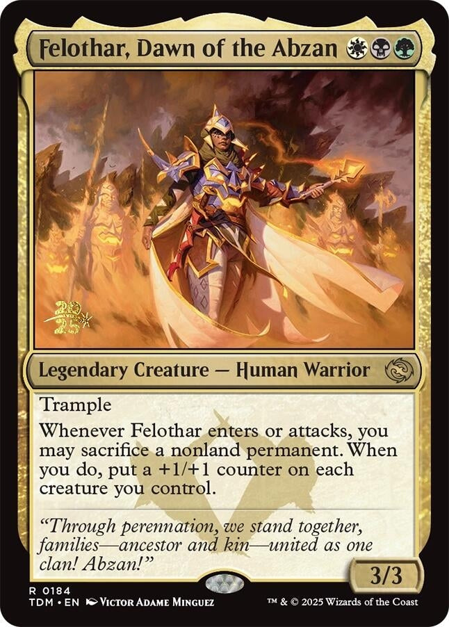 Image for Felothar, Dawn of the Abzan (Prerelease Cards) (184) - Magic: The Gathering