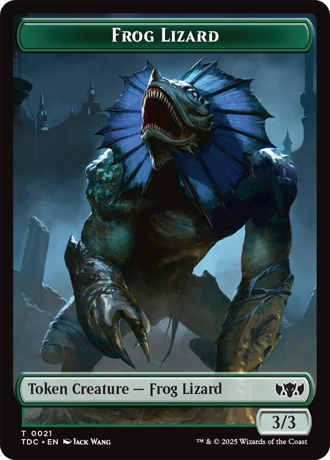 Image for Frog Lizard // Dragon (0014) Double-Sided Token (Commander: Tarkir: Dragonstorm) (21 // 14) - Magic: The Gathering