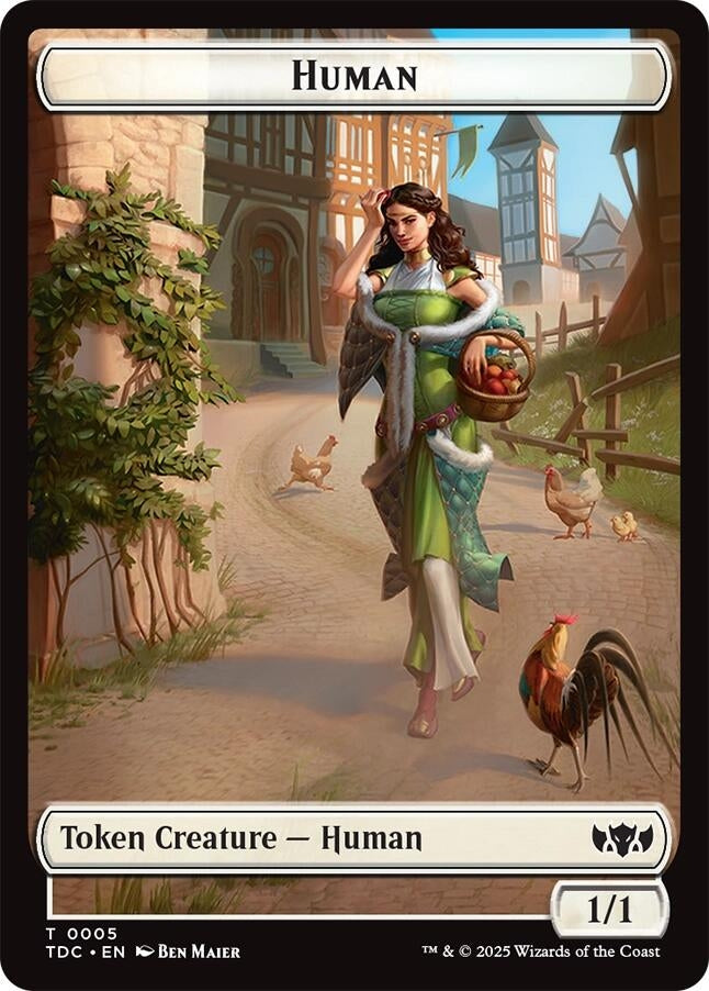 Image for Human // Rat Double-Sided Token (Commander: Tarkir: Dragonstorm) (5 // 9) - Magic: The Gathering