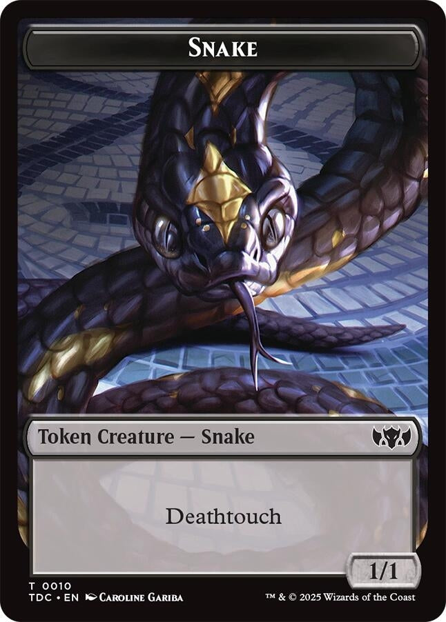 Image for Snake // Myr Double-Sided Token (Commander: Tarkir: Dragonstorm) (10 // 30) - Magic: The Gathering
