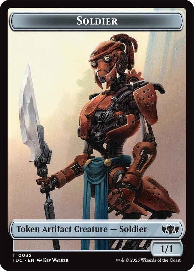 Image for Soldier (0032) // Copy Double-Sided Token (Commander: Tarkir: Dragonstorm) (32 // 1) - Magic: The Gathering