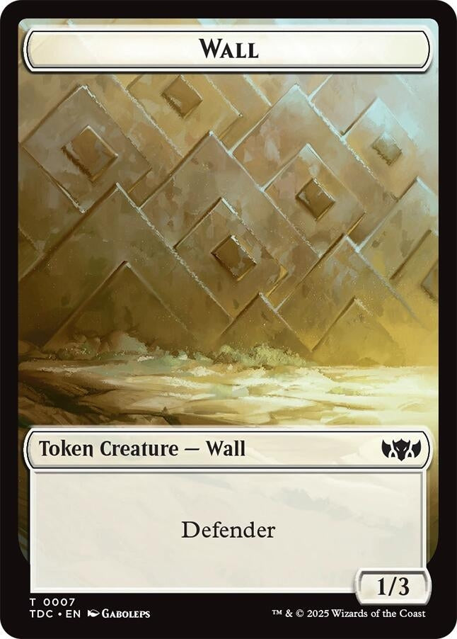 Image for Wall // Spider Double-Sided Token (Commander: Tarkir: Dragonstorm) (7 // 25) - Magic: The Gathering
