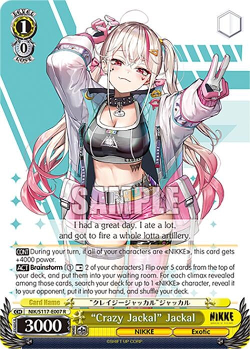 Image for "Crazy Jackal" Jackal (GODDESS OF VICTORY: NIKKE) (NIK/S117-E007 R) - Weiss Schwarz