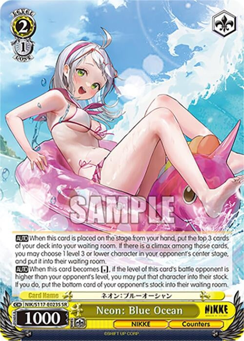Image for Neon: Blue Ocean (SR) (GODDESS OF VICTORY: NIKKE) (NIK/S117-E023S SR) - Weiss Schwarz
