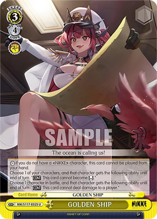 Image for GOLDEN SHIP (GODDESS OF VICTORY: NIKKE) (NIK/S117-E025 U) - Weiss Schwarz