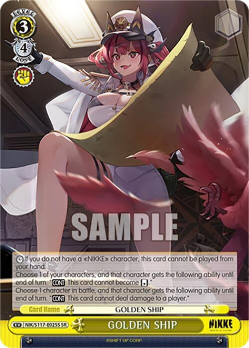 Image for GOLDEN SHIP (SR) (GODDESS OF VICTORY: NIKKE) (NIK/S117-E025S SR) - Weiss Schwarz