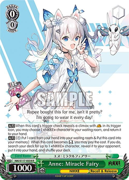 Image for Anne: Miracle Fairy (GODDESS OF VICTORY: NIKKE) (NIK/S117-E034 R) - Weiss Schwarz