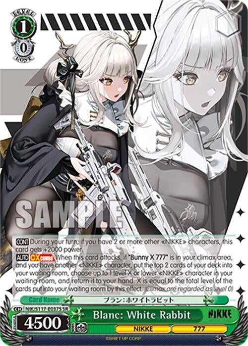 Image for Blanc: White Rabbit (SR) (GODDESS OF VICTORY: NIKKE) (NIK/S117-E037S SR) - Weiss Schwarz