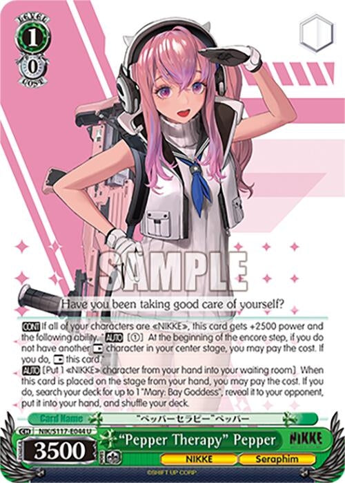 Image for "Pepper Therapy" Pepper (GODDESS OF VICTORY: NIKKE) (NIK/S117-E044 U) - Weiss Schwarz