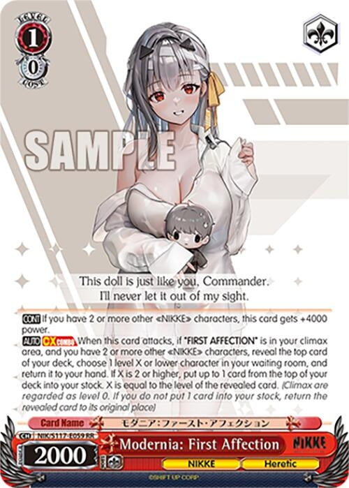 Image for Modernia: First Affection (GODDESS OF VICTORY: NIKKE) (NIK/S117-E059 RR) - Weiss Schwarz