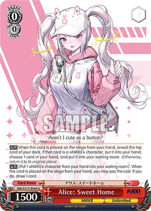 Image for Alice: Sweet Home (GODDESS OF VICTORY: NIKKE) (NIK/S117-E069 U) - Weiss Schwarz
