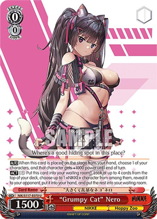 Image for "Grumpy Cat" Nero (GODDESS OF VICTORY: NIKKE) (NIK/S117-E070 U) - Weiss Schwarz