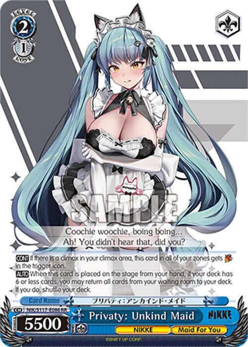 Image for Privaty: Unkind Maid (GODDESS OF VICTORY: NIKKE) (NIK/S117-E086 RR) - Weiss Schwarz
