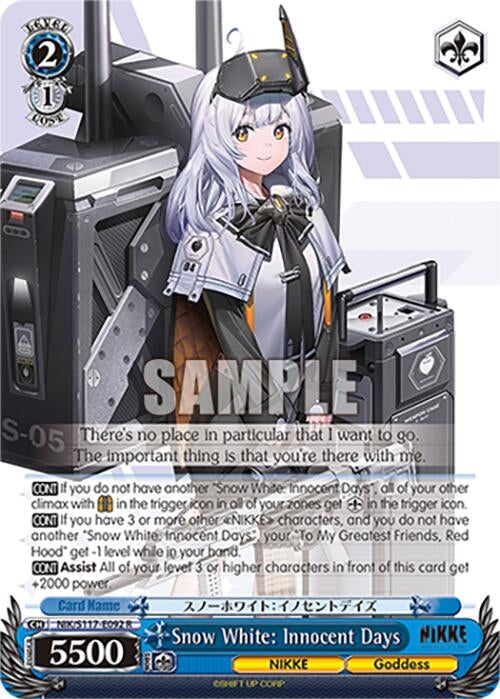 Image for Snow White: Innocent Days (GODDESS OF VICTORY: NIKKE) (NIK/S117-E092 R) - Weiss Schwarz