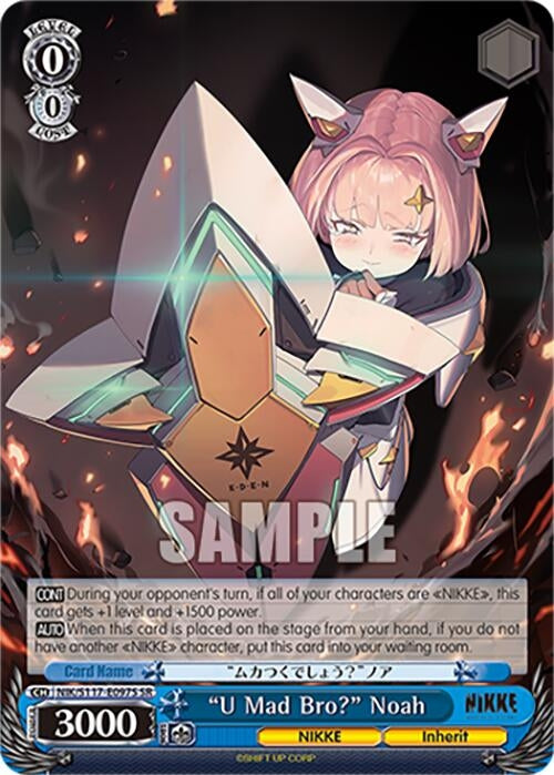 Image for "U Mad Bro?" Noah (SR) (GODDESS OF VICTORY: NIKKE) (NIK/S117-E097S SR) - Weiss Schwarz