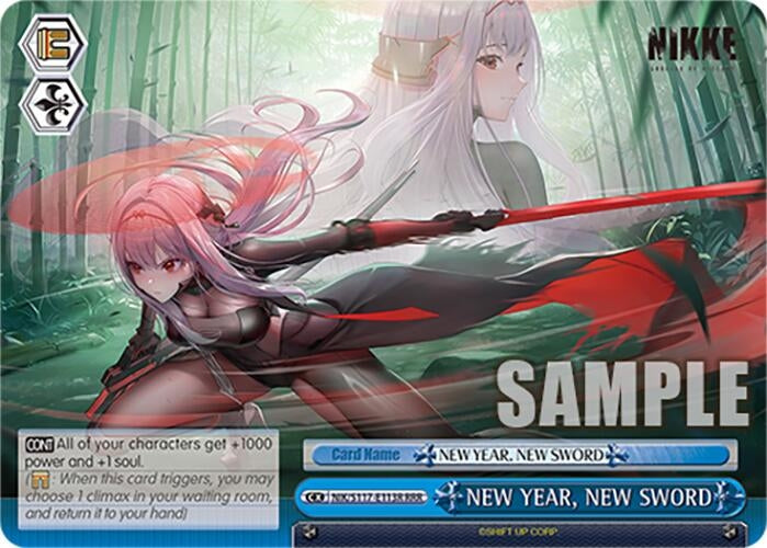 Image for NEW YEAR, NEW SWORD (RRR) (GODDESS OF VICTORY: NIKKE) (NIK/S117-E113R RRR) - Weiss Schwarz