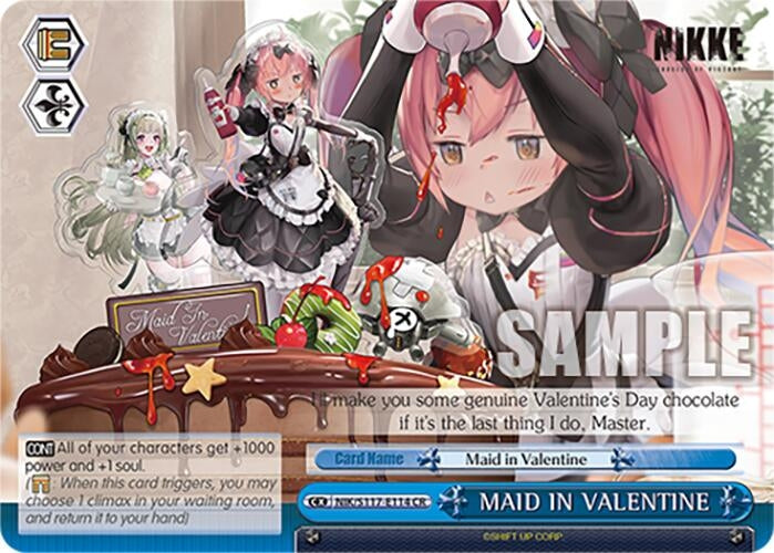 Image for MAID IN VALENTINE (GODDESS OF VICTORY: NIKKE) (NIK/S117-E114 CR) - Weiss Schwarz