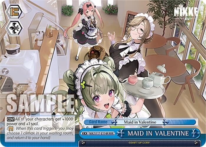 Image for MAID IN VALENTINE (RRR) (GODDESS OF VICTORY: NIKKE) (NIK/S117-E114R RRR) - Weiss Schwarz