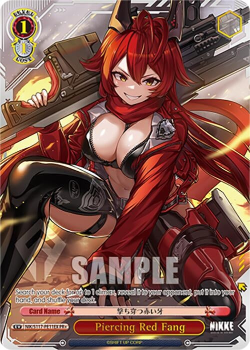 Image for Piercing Red Fang (PR+) (GODDESS OF VICTORY: NIKKE) (NIK/S117-PE11EX PR+) - Weiss Schwarz