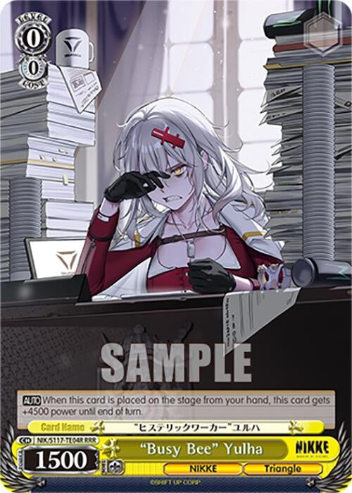 Image for "Busy Bee" Yulha (RRR) (GODDESS OF VICTORY: NIKKE) (NIK/S117-TE04R RRR) - Weiss Schwarz