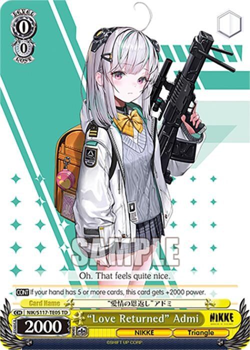 Image for "Love Returned" Admi (GODDESS OF VICTORY: NIKKE) (NIK/S117-TE05 TD) - Weiss Schwarz