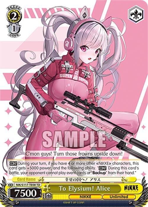 Image for To Elysium! Alice (GODDESS OF VICTORY: NIKKE) (NIK/S117-TE08 TD) - Weiss Schwarz