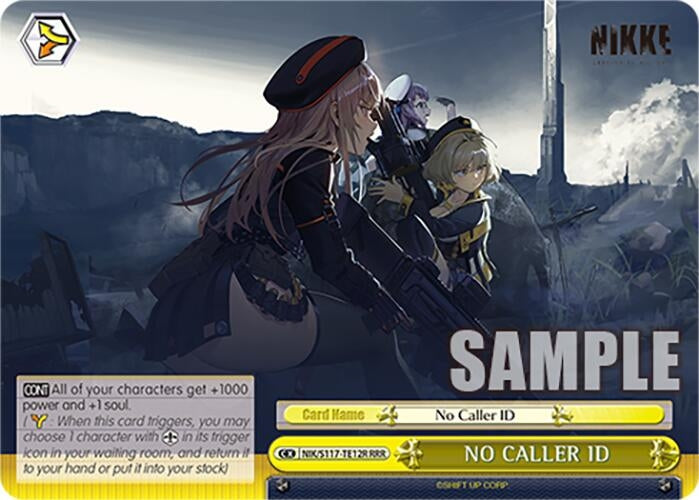 Image for NO CALLER ID (RRR) (GODDESS OF VICTORY: NIKKE) (NIK/S117-TE12R RRR) - Weiss Schwarz