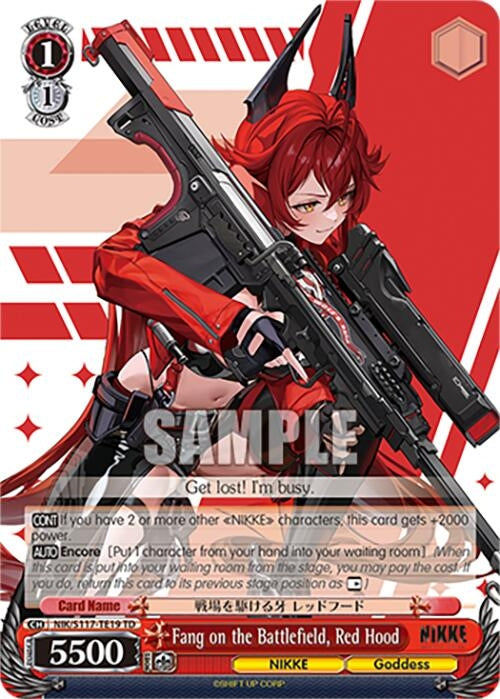 Image for Fang on the Battlefield, Red Hood (GODDESS OF VICTORY: NIKKE) (NIK/S117-TE19 TD) - Weiss Schwarz
