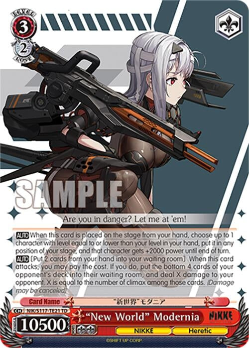 Image for "New World" Modernia (GODDESS OF VICTORY: NIKKE) (NIK/S117-TE21 TD) - Weiss Schwarz