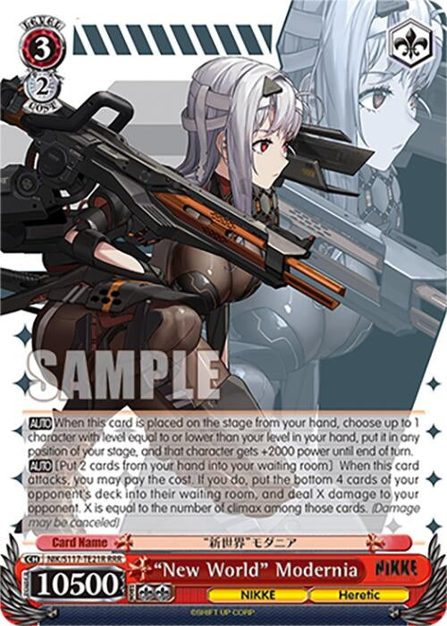 Image for "New World" Modernia (RRR) (GODDESS OF VICTORY: NIKKE) (NIK/S117-TE21R RRR) - Weiss Schwarz