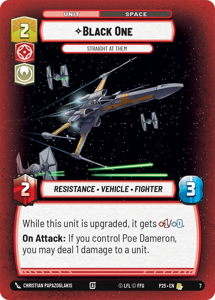 Image for Black One - Straight At Them (Organized Play Promos) (7) - Star Wars: Unlimited