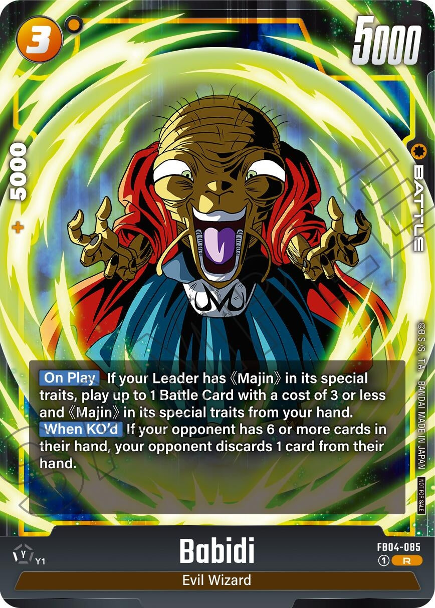Image for Babidi (Limited Pack 01) (Tournament and Championship Promos) (FB04-085) - Dragon Ball Super: Fusion World