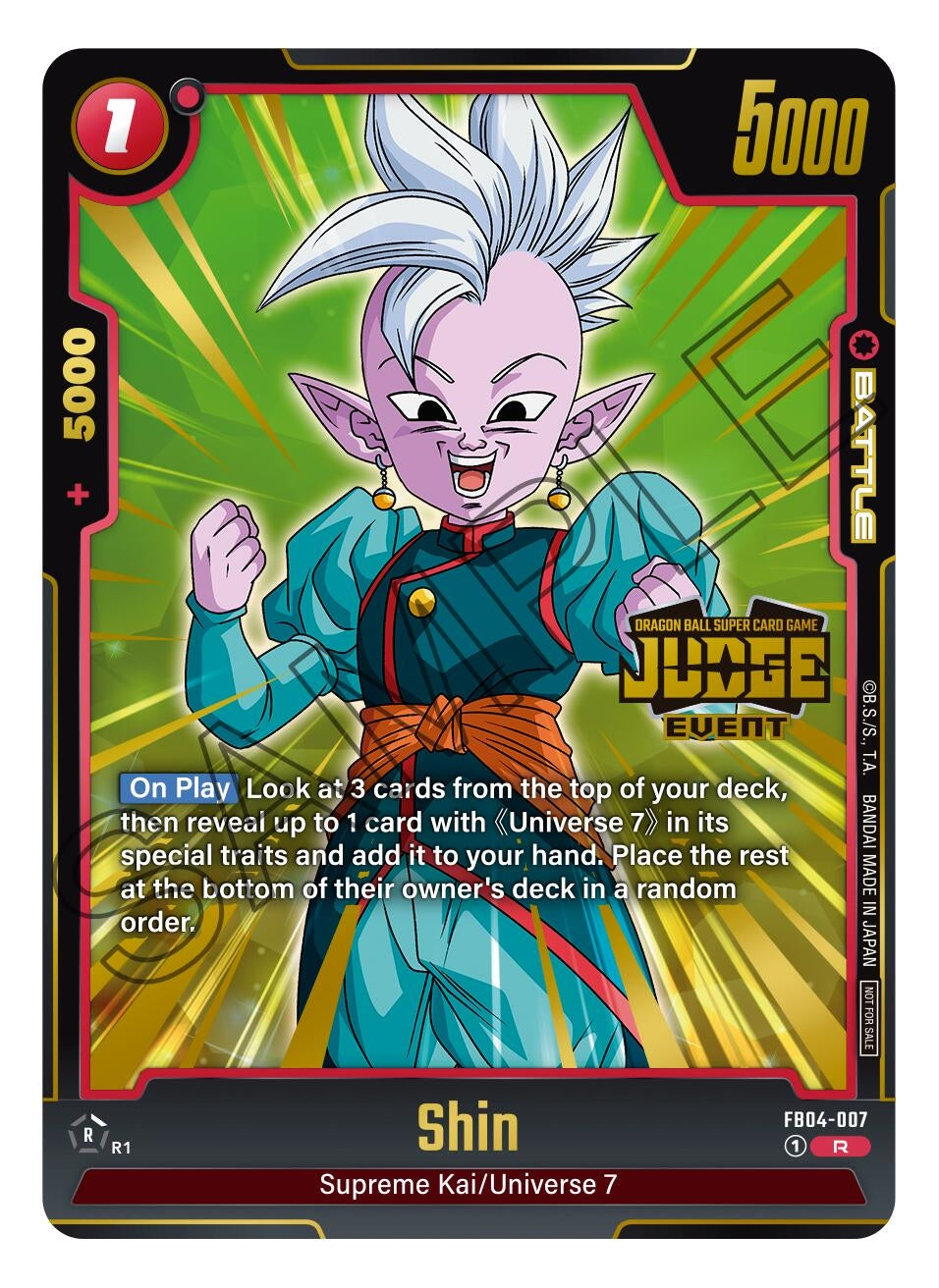 Image for Shin (Judge Pack (Event Judge) 03) (Tournament and Championship Promos) (FB04-007) - Dragon Ball Super: Fusion World