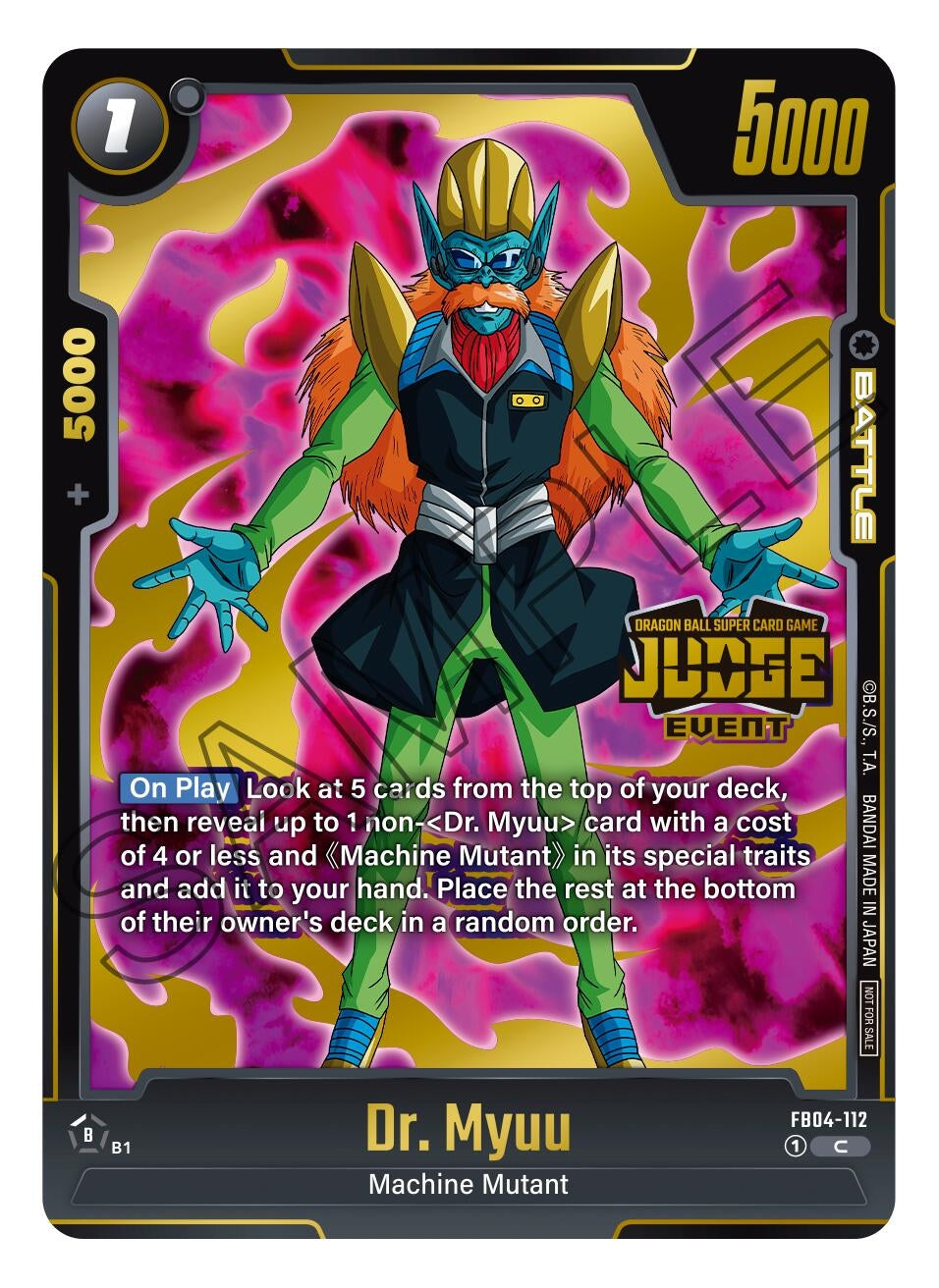 Image for Dr. Myuu (Judge Pack (Event Judge) 03) (Tournament and Championship Promos) (FB04-112) - Dragon Ball Super: Fusion World