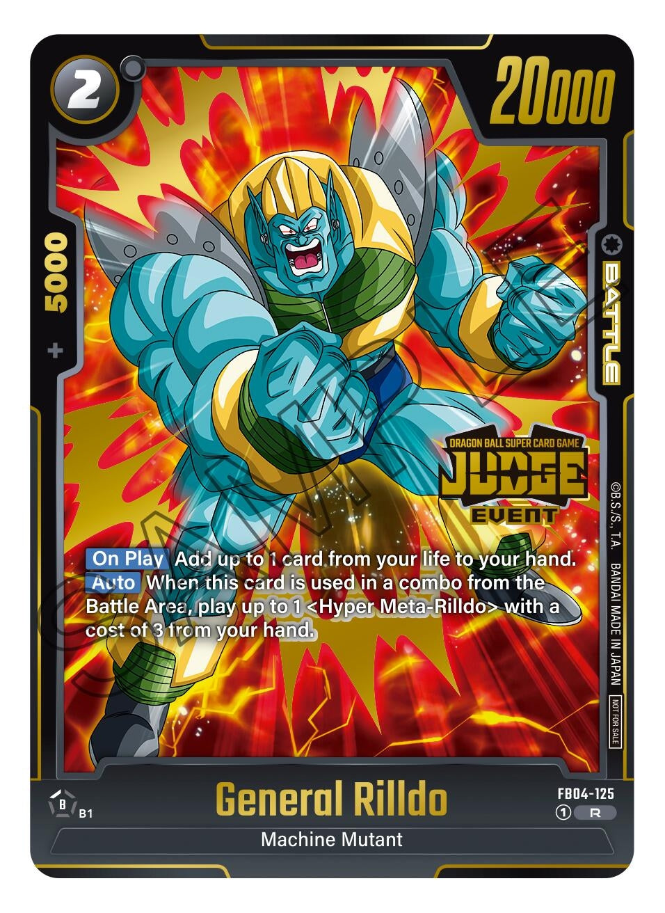 Image for General Rilldo (Judge Pack (Event Judge) 03) (Tournament and Championship Promos) (FB04-125) - Dragon Ball Super: Fusion World
