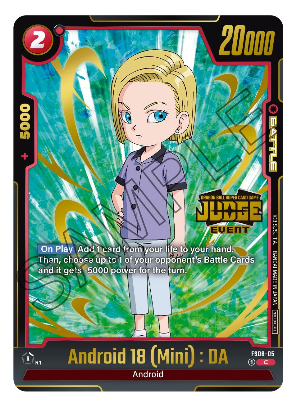 Image for Android 18 (Mini) : DA (Judge Pack (Event Judge) 03) (Tournament and Championship Promos) (FS06-05) - Dragon Ball Super: Fusion World
