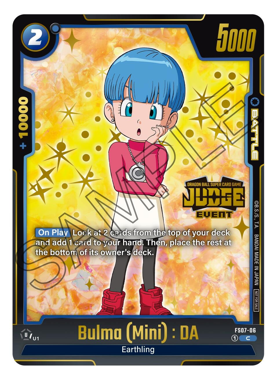 Image for Bulma (Mini) : DA (Judge Pack (Event Judge) 03) (Tournament and Championship Promos) (FS07-06) - Dragon Ball Super: Fusion World