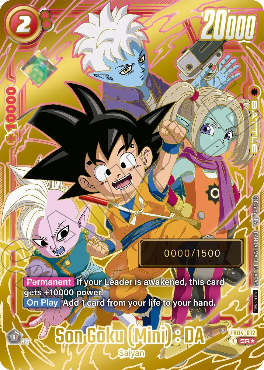 Image for Son Goku (Mini) : DA (Serial Numbered) (Fusion World Promotion Cards and Packs) (FB04-012) - Dragon Ball Super: Fusion World