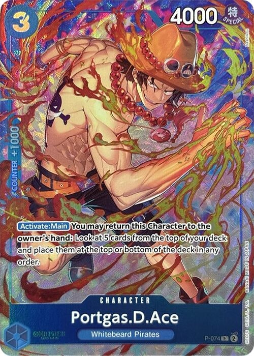 Image for Portgas.D.Ace (Premium Card Collection -Best Selection Vol. 3-) (One Piece Promotion Cards) (P-074) - One Piece Card Game