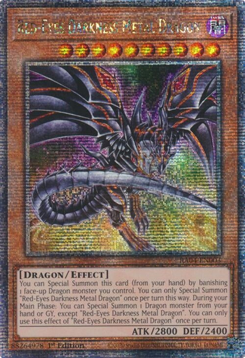 Image for Red-Eyes Darkness Metal Dragon (Alternate Art) (Quarter Century Secret Rare) (Quarter Century Stampede) (RA04-EN003) - YuGiOh