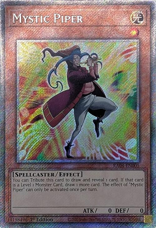 Image for Mystic Piper (Platinum Secret Rare) (Quarter Century Stampede) (RA04-EN005) - YuGiOh