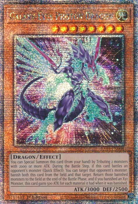 Image for Galaxy-Eyes Photon Dragon (New Art) (Quarter Century Secret Rare) (Quarter Century Stampede) (RA04-EN008) - YuGiOh