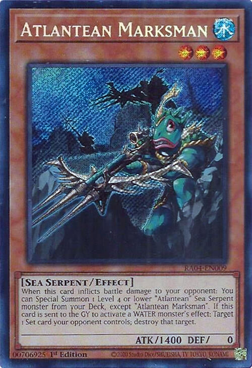 Image for Atlantean Marksman (Secret Rare) (Quarter Century Stampede) (RA04-EN009) - YuGiOh