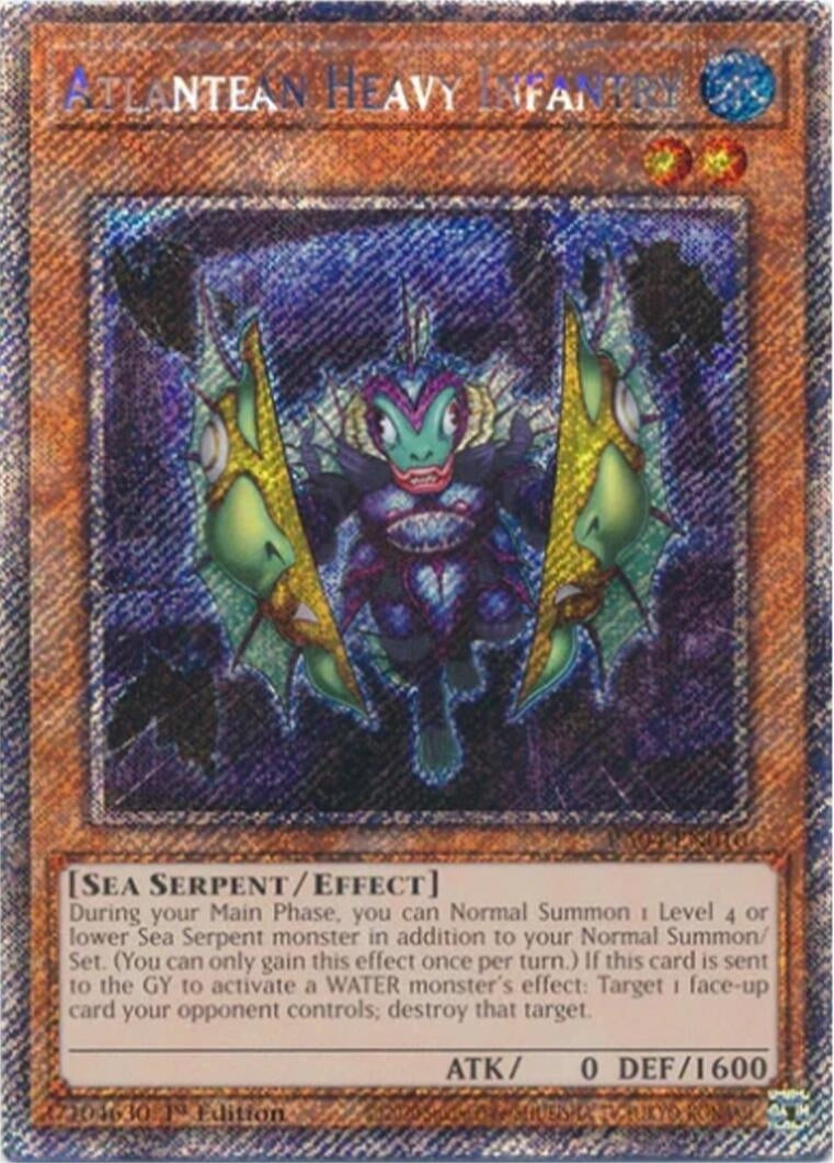 Image for Atlantean Heavy Infantry (Platinum Secret Rare) (Quarter Century Stampede) (RA04-EN010) - YuGiOh
