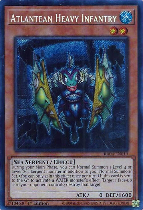 Image for Atlantean Heavy Infantry (Secret Rare) (Quarter Century Stampede) (RA04-EN010) - YuGiOh