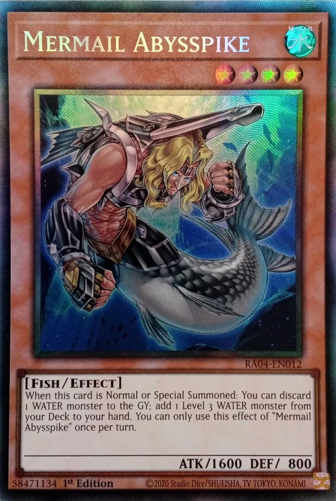 Image for Mermail Abysspike (PCR) (Quarter Century Stampede) (RA04-EN012) - YuGiOh
