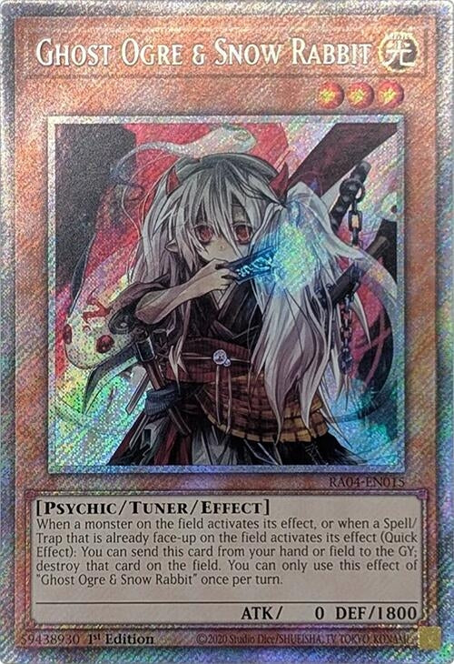 Image for Ghost Ogre & Snow Rabbit (Platinum Secret Rare) (Quarter Century Stampede) (RA04-EN015) - YuGiOh