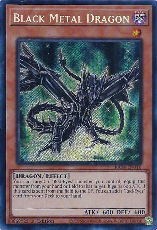 Image for Black Metal Dragon (Secret Rare) (Quarter Century Stampede) (RA04-EN016) - YuGiOh